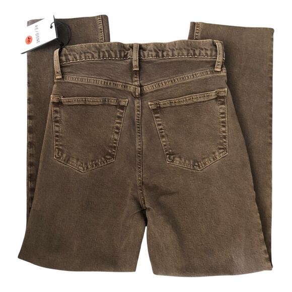 Re/Done NWT 90’s High Rise Loose Fit Button Fly Jeans Washed Chocolate Size 25 - Picture 6 of 10